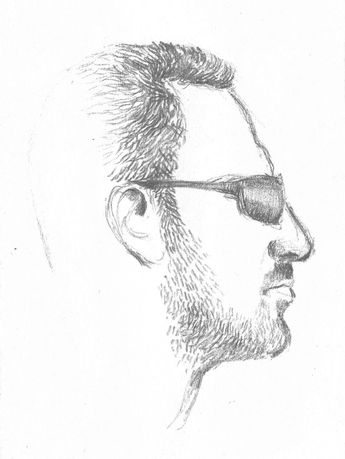 alex-alejandra-caballero-lápiz-grafito-retrato-hombre-perfil-dibujo